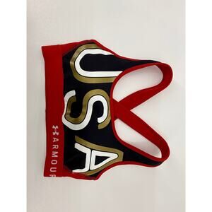 Under Armour Women's USA Mid Crossback Americana Sports Bra Small